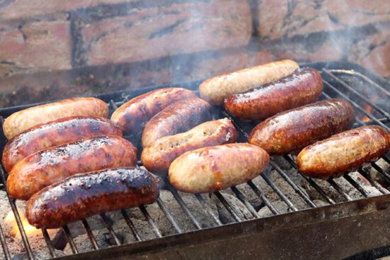 BBQ Value Pack Two displaying sausages on a grill